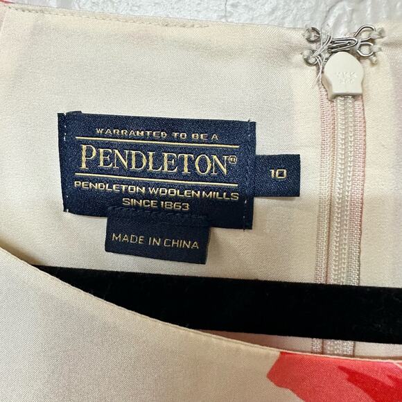 Pendleton Silk Flower Printed Dress Size 10 - Picture 3 of 9